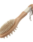 Hydrea combination massage brush with wooden nodules & natural bristles