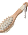Hydrea combination massage brush with wooden nodules & natural bristles