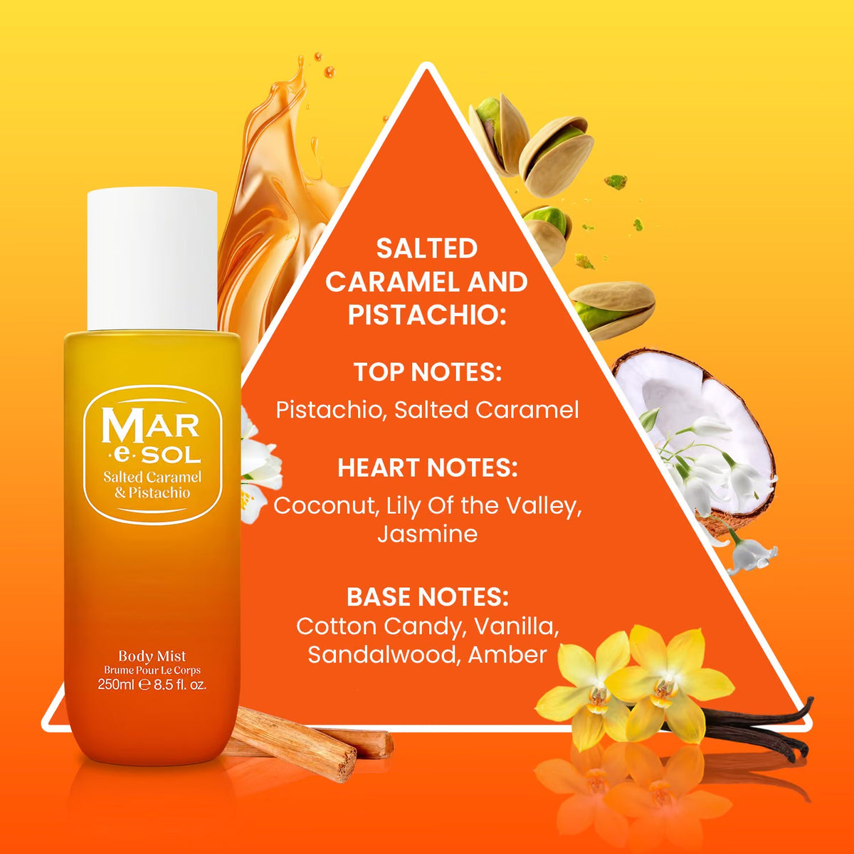 Salted Caramel &amp; Pistachio Body Mist 250ml